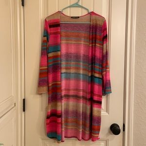 Long sarape cardigan.